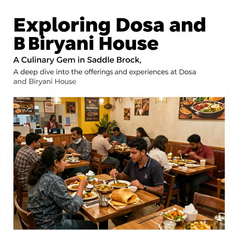 The interior of Dosa and Biryani House filled with diners enjoying South Indian cuisine in a warm ambiance.